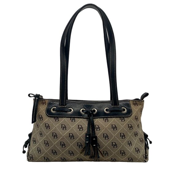 Dooney & Bourke Signature Canvas Tassel Shoulder Bag - Picture 1 of 11